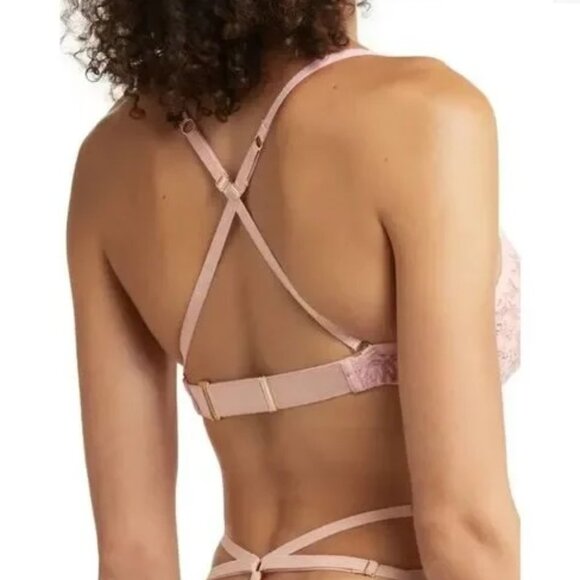 NWT We are Hah (Free People) Hook up Bra in Dusty Rose - Picture 3 of 4